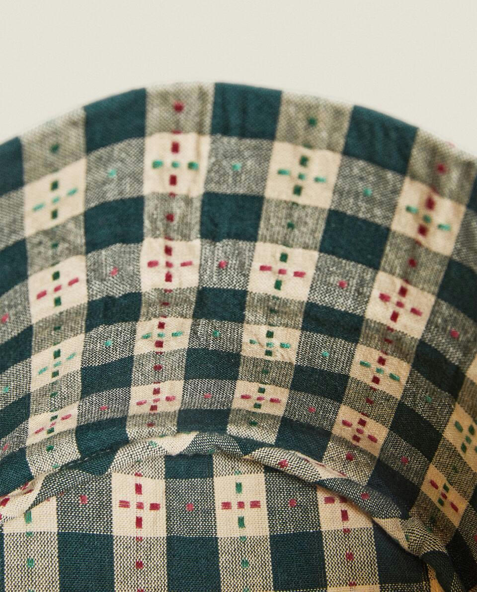 CHRISTMAS CHECK BREAD BASKET