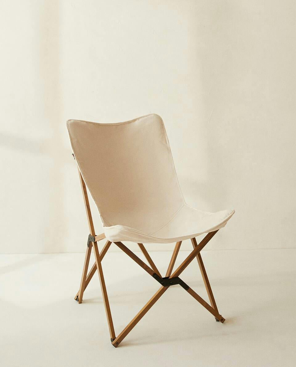 FOLDING ALUMINIUM AND CANVAS CHAIR