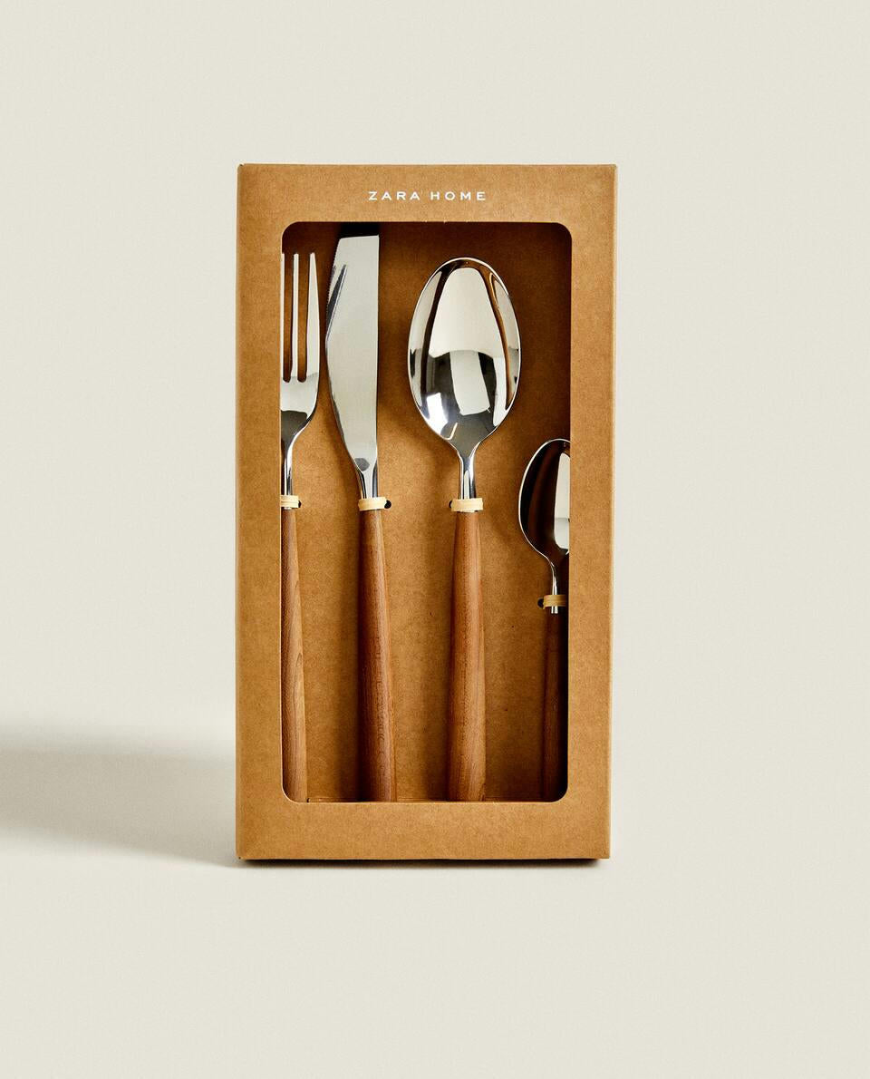 SET OF MAPLE CUTLERY