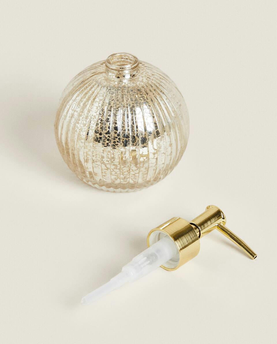 MERCURISED GLASS BATHROOM SET