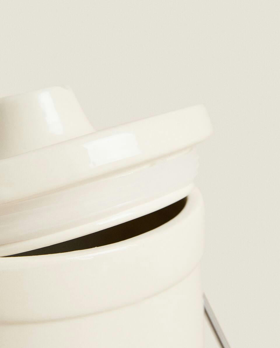 STONEWARE CYLINDRICAL JAR
