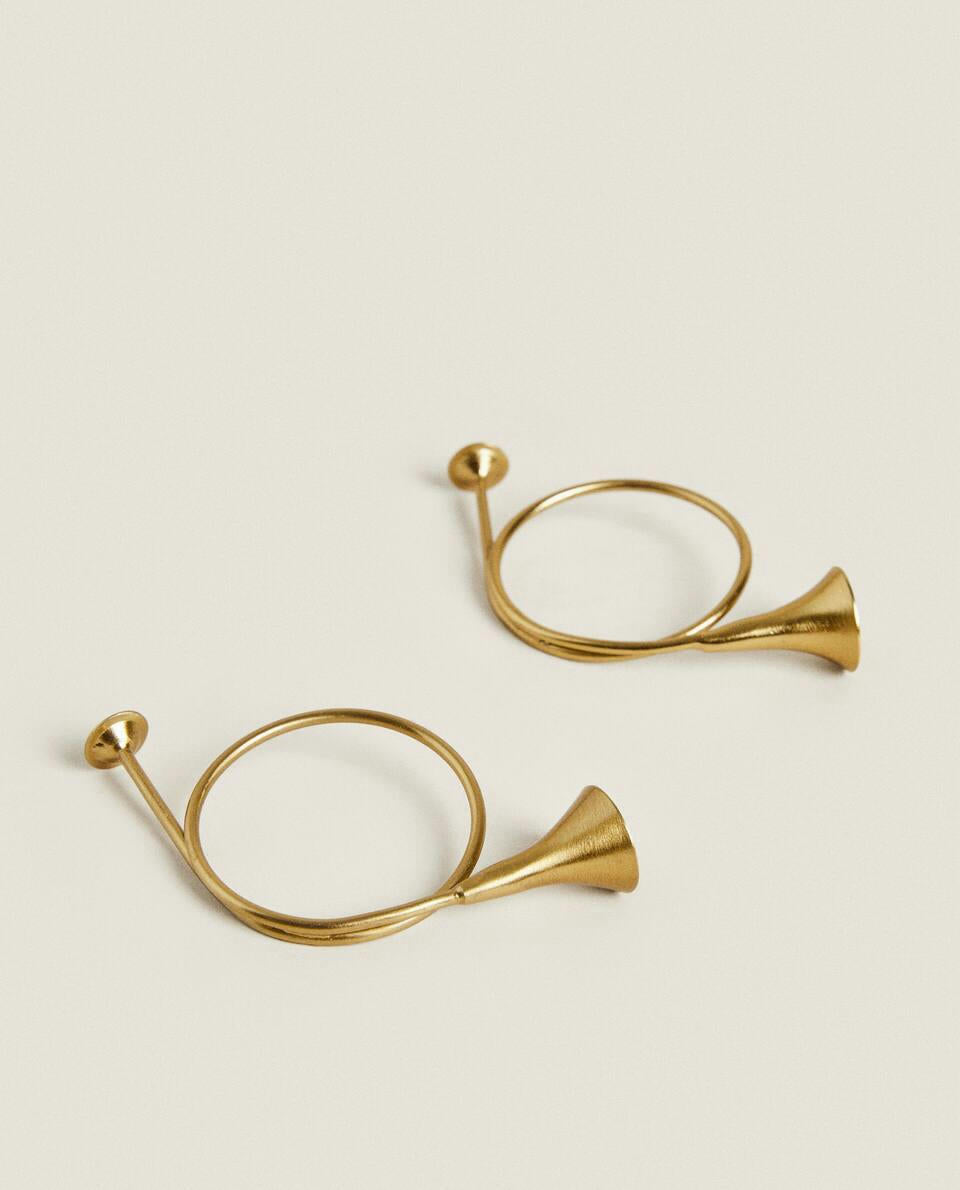 PACK OF CHRISTMAS TRUMPET NAPKIN RINGS (PACK OF 2)