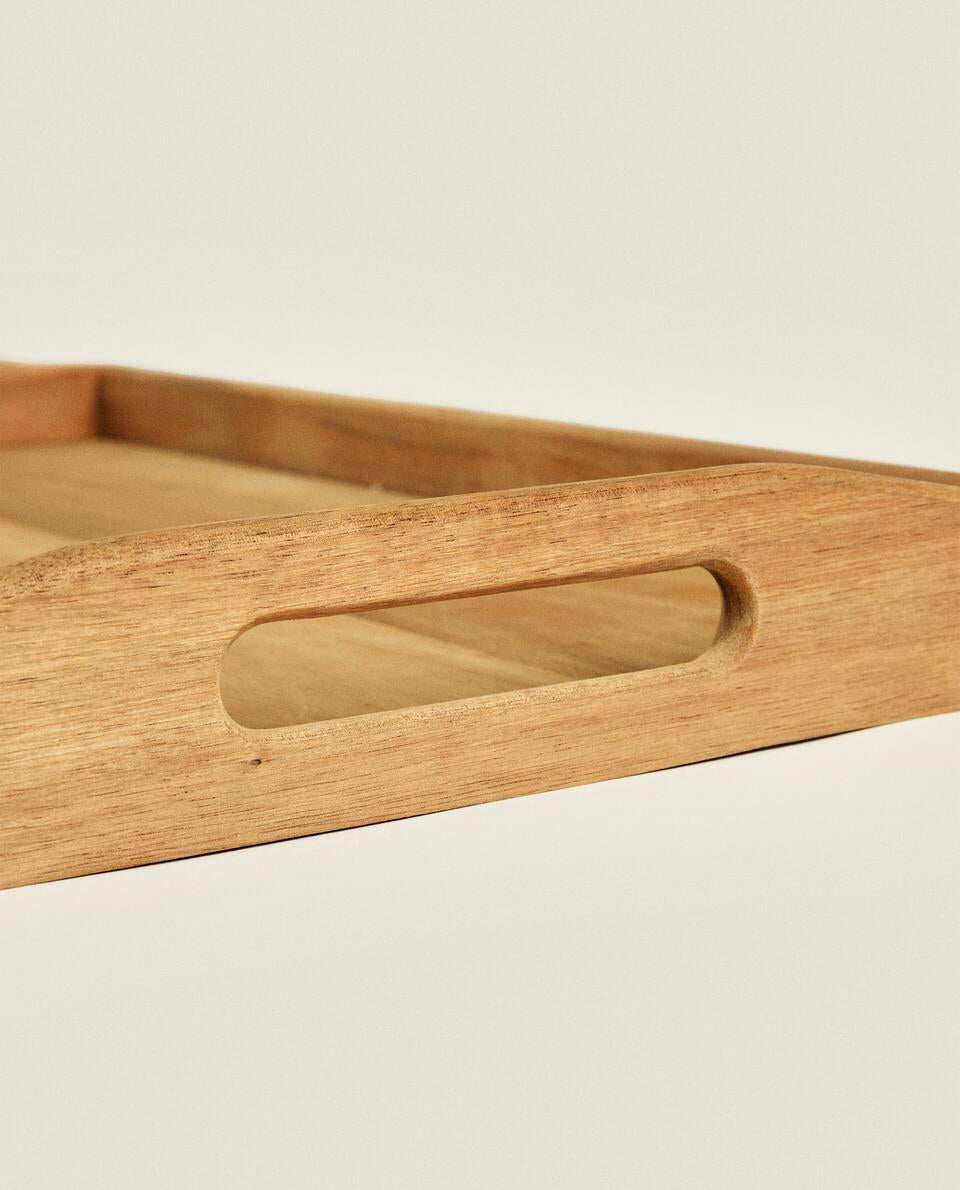 WOODEN TRAY WITH HANDLES