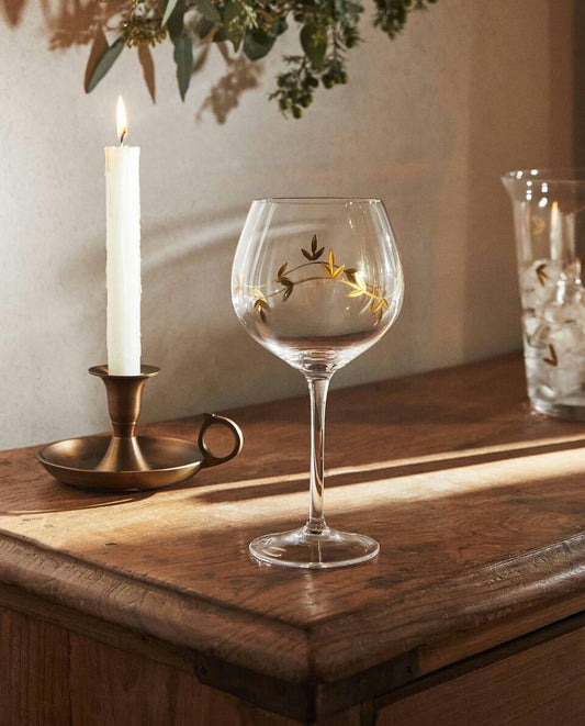 CHRISTMAS FLORAL GLASSWARE SET