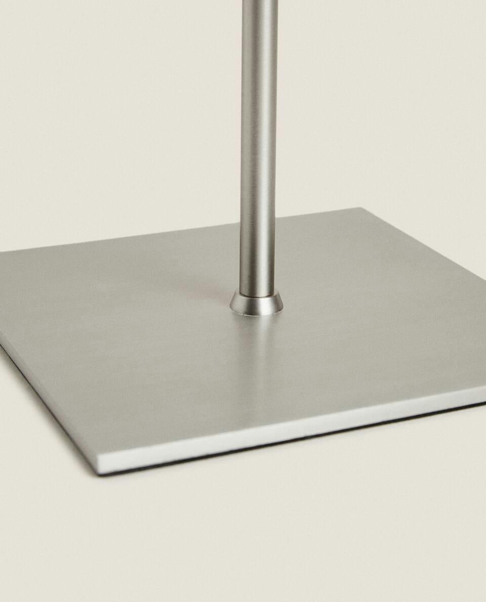 SILVER METAL USB RECHARGEABLE DESK LAMP