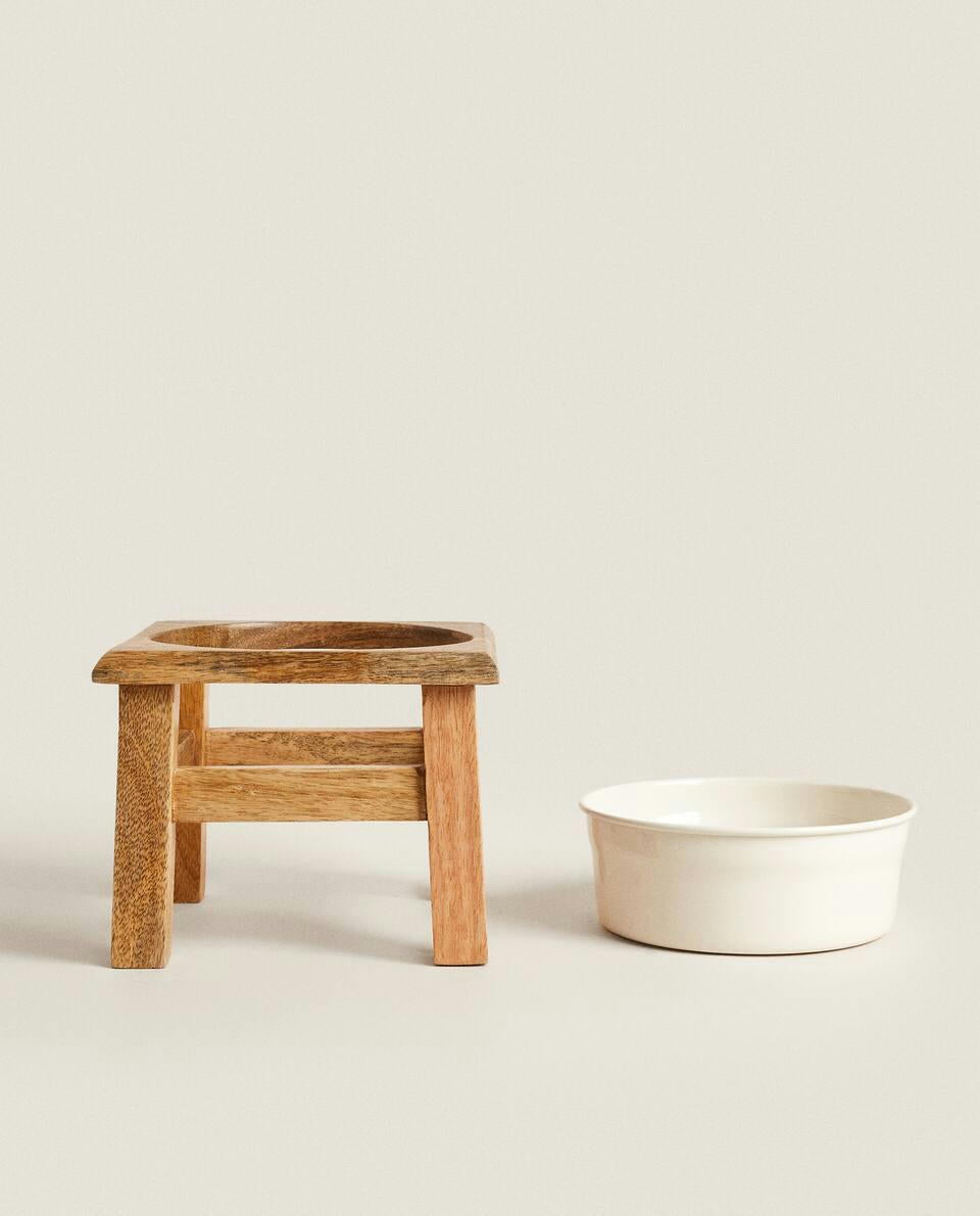 PET FOOD BOWL WITH STAND