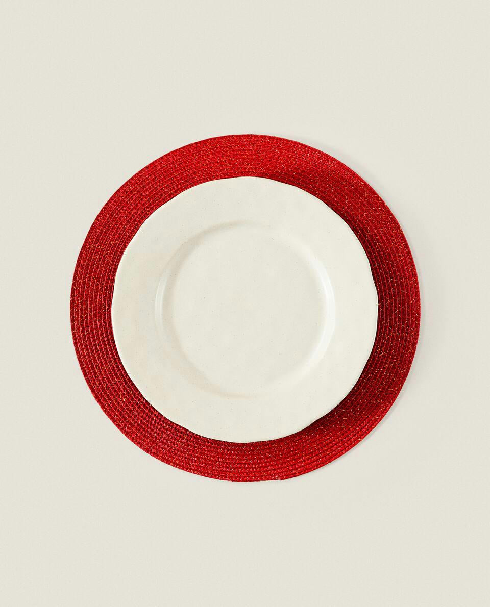 PACK OF GLITTERY CHRISTMAS SPIRAL PLACEMATS (PACK OF 2)
