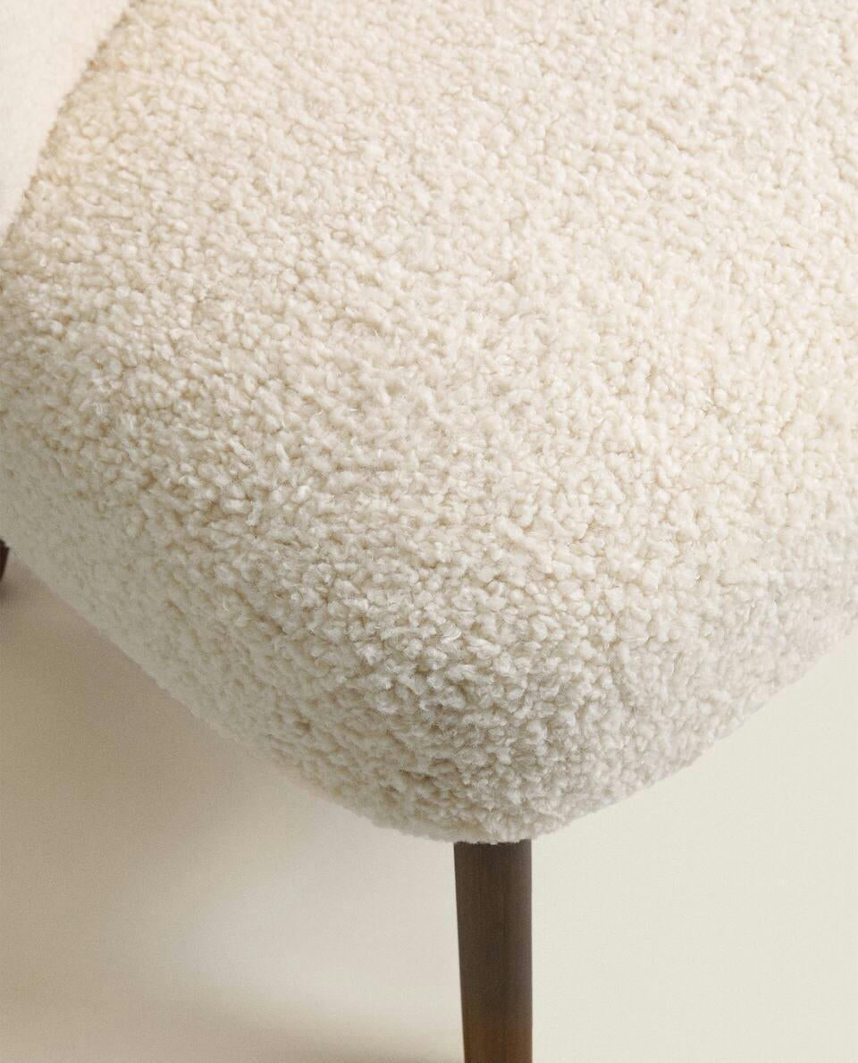 LIGHT BEIGE TERRY ARMCHAIR