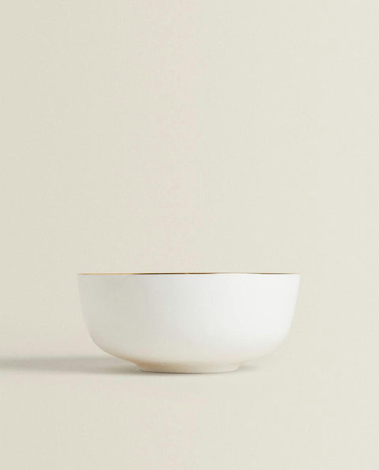 RIMMED BONE CHINA BOWL