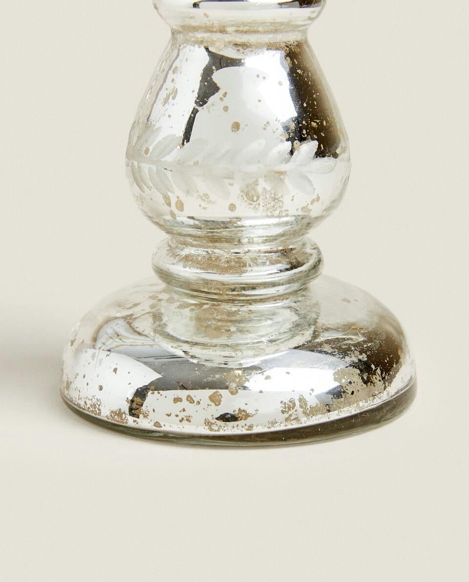 GEOMETRIC GLASS CANDLESTICK