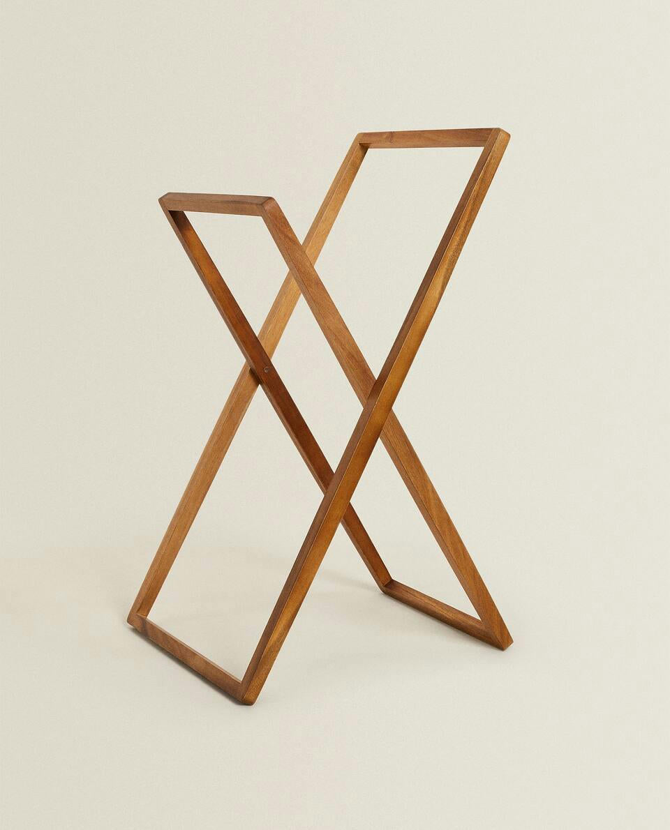 ACACIA WOOD TOWEL RACK