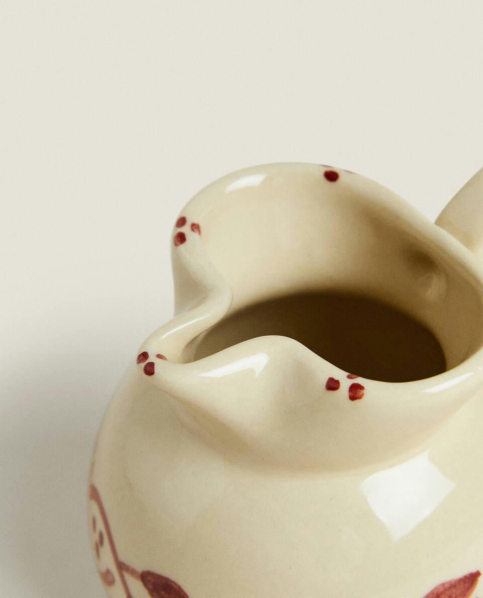 PAINTED CERAMIC CHRISTMAS JUG