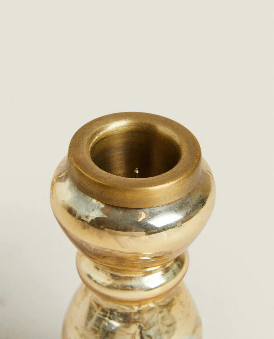 GEOMETRIC GLASS CANDLESTICK