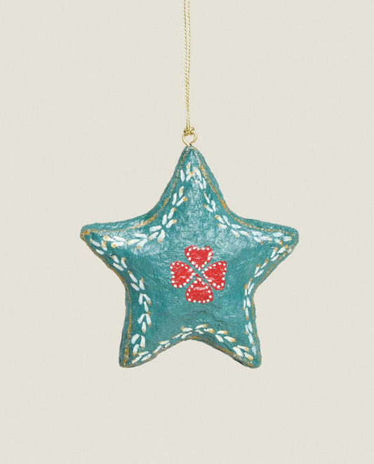 PAPER MCH STAR CHRISTMAS DECORATION