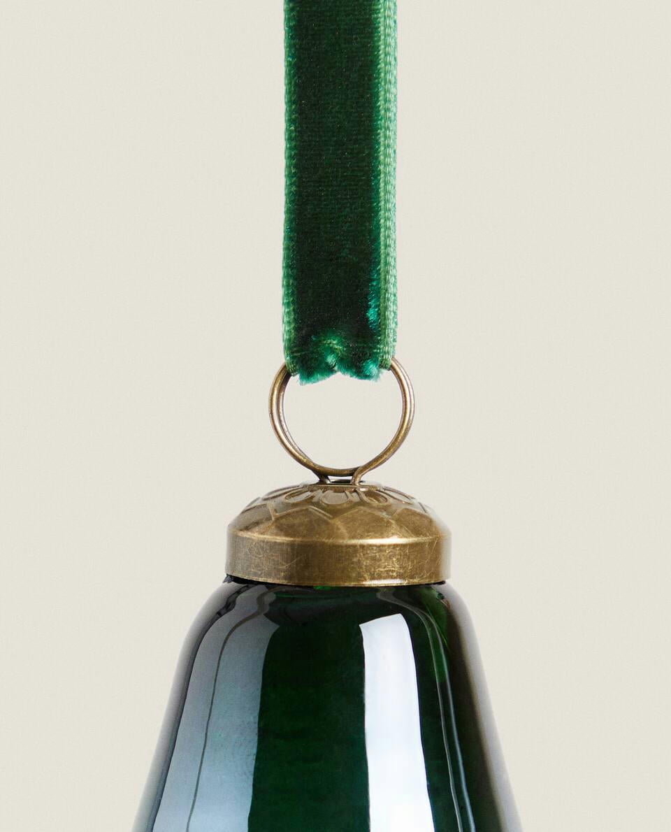 GLASS PEAR CHRISTMAS DECORATION