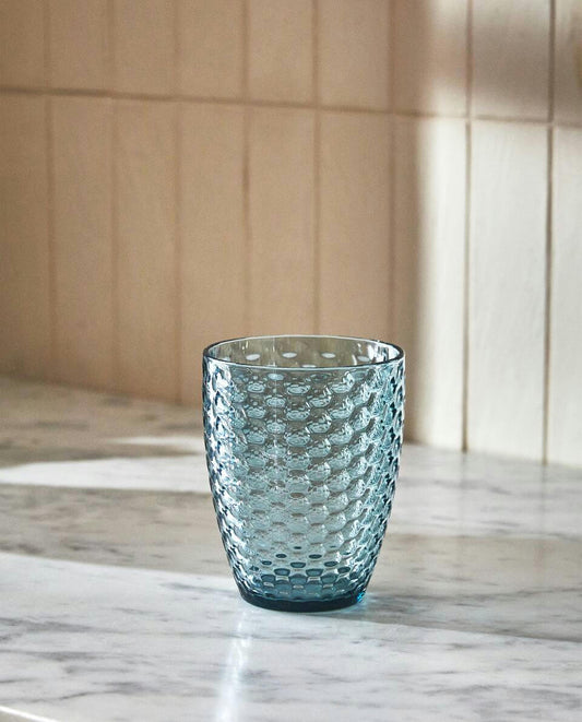 RAISED HONEYCOMB DESIGN TUMBLER