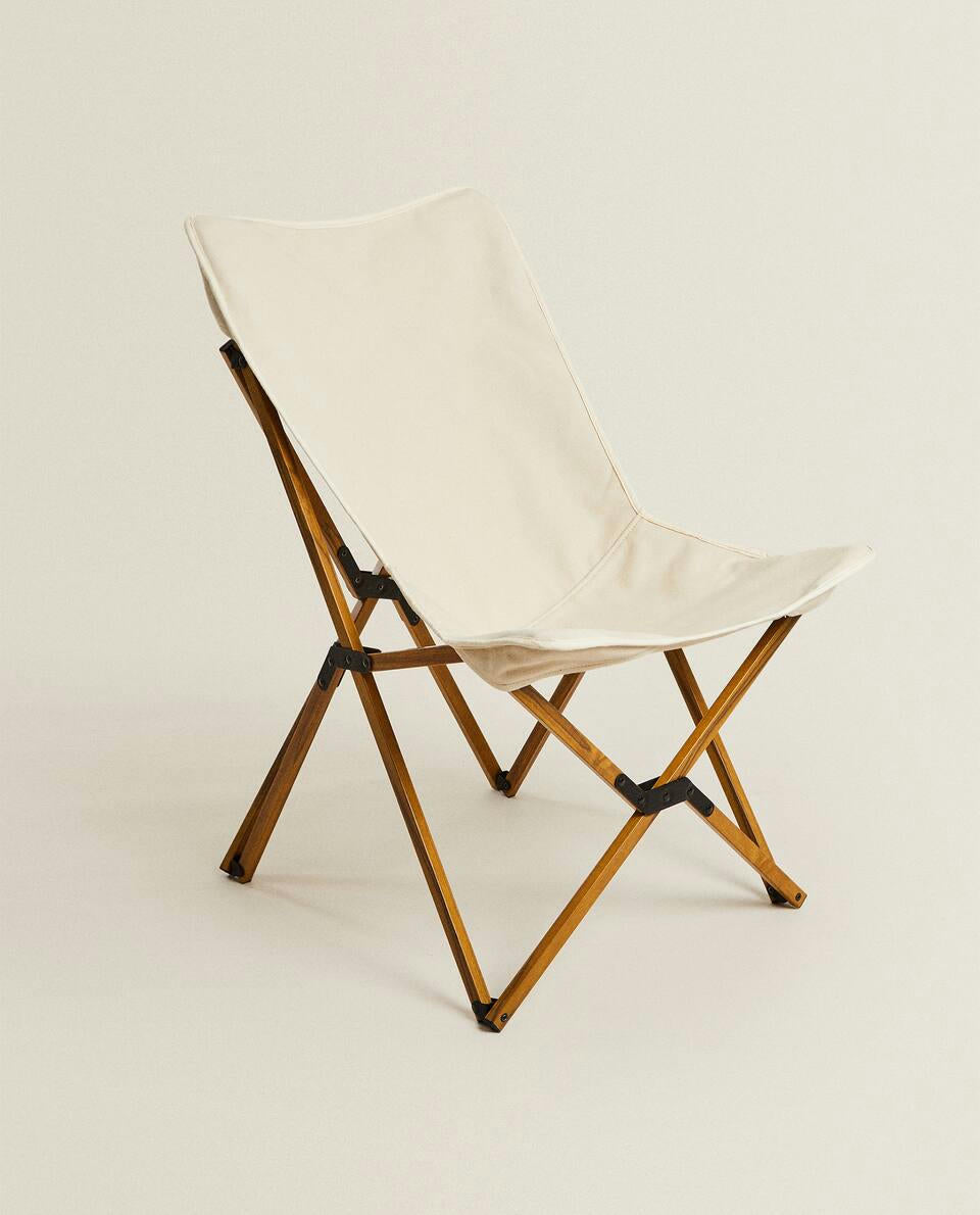 FOLDING ALUMINIUM AND CANVAS CHAIR