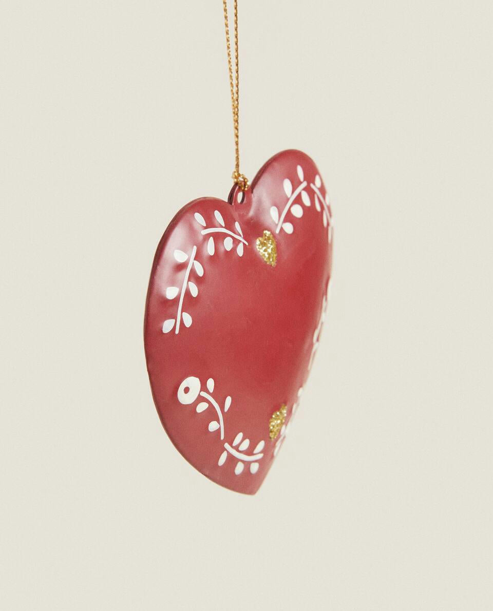 METAL CHRISTMAS HEART DECORATION