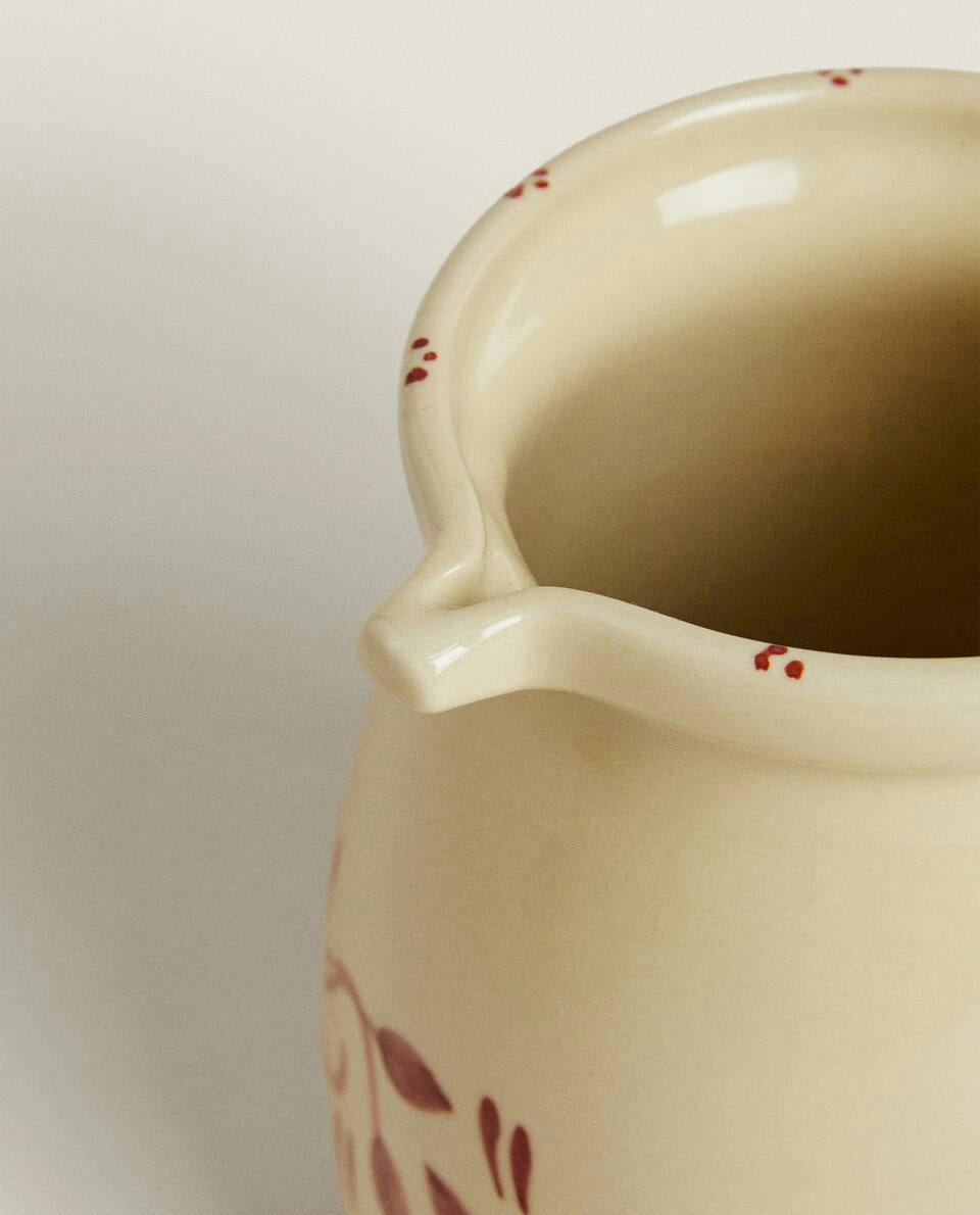 PAINTED CERAMIC CHRISTMAS JUG