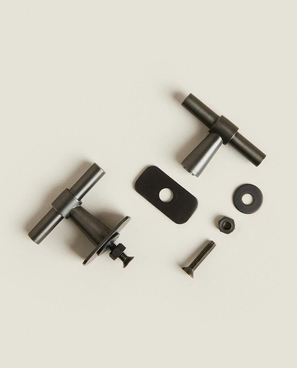 LONG METAL DOOR KNOB (PACK OF 2)