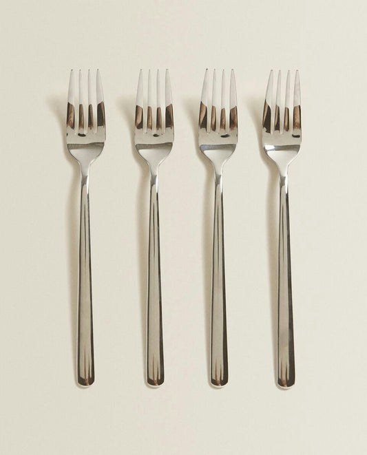 BOX OF 4 SHINY STEEL FORKS