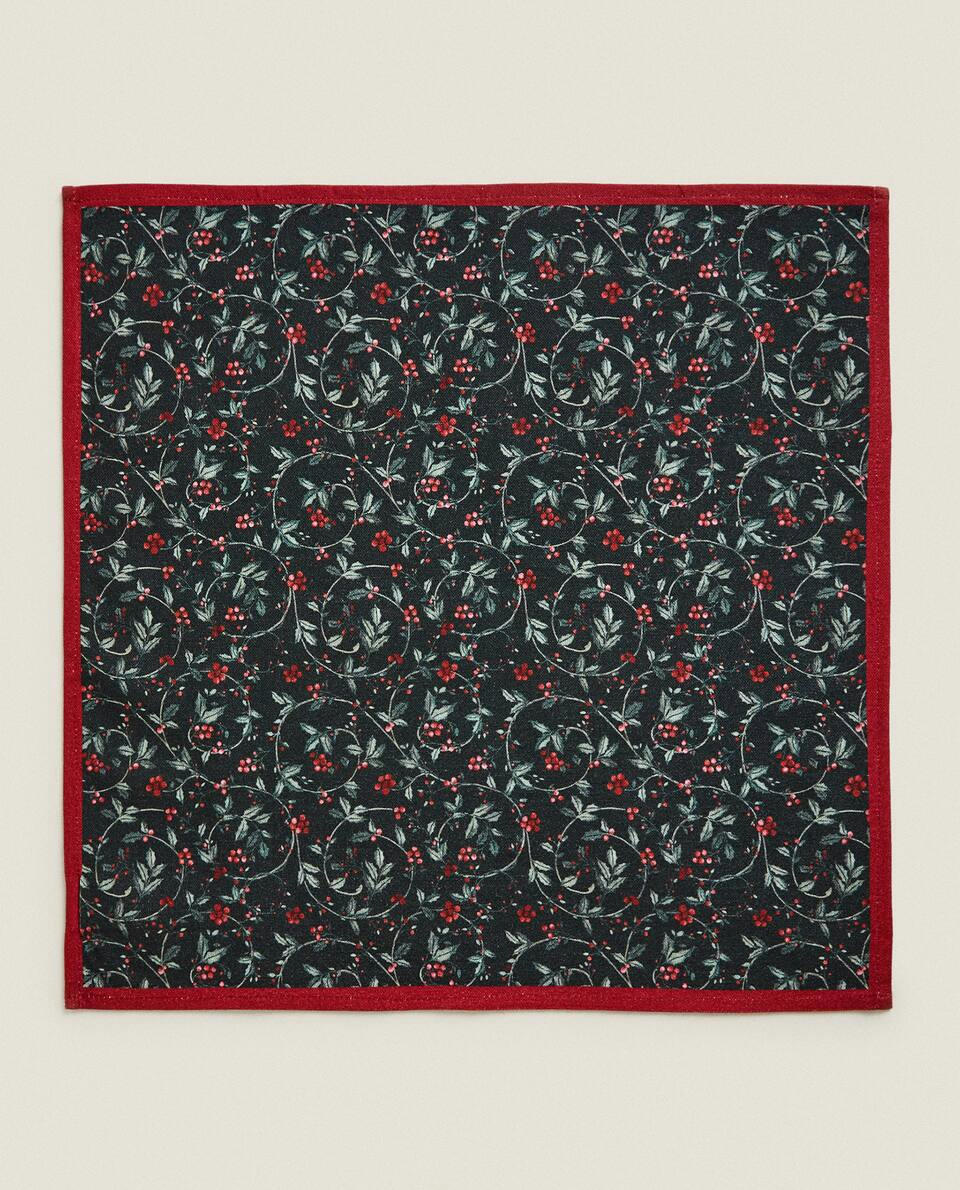 PACK OF COTTON CHRISTMAS VINE NAPKINS (PACK OF 2)