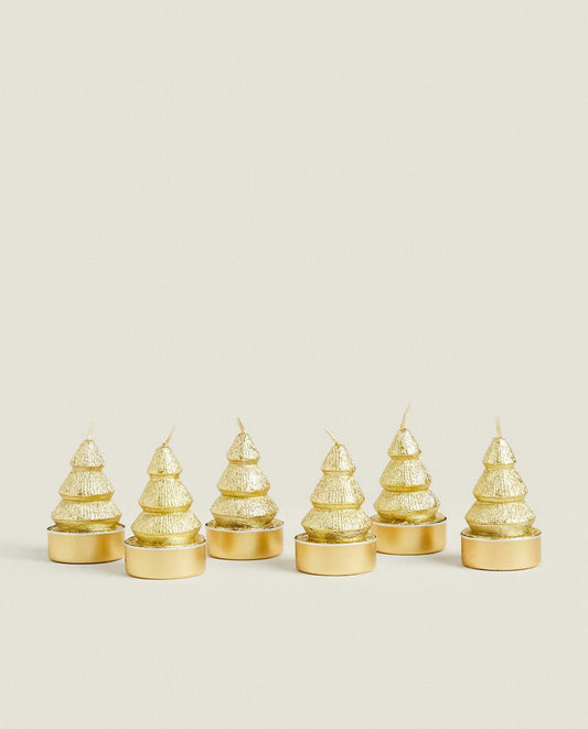PACK OF CHRISTMAS TREE CANDLES (PACK OF 6)