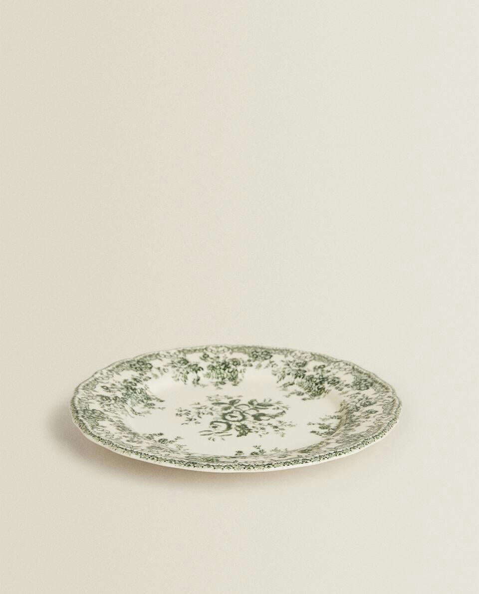 FLORAL EARTHENWARE DINNER PLATE