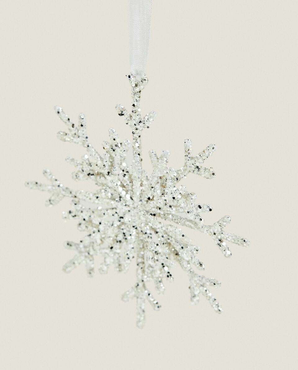 GLITTERY CHRISTMAS SNOWFLAKE DECORATION