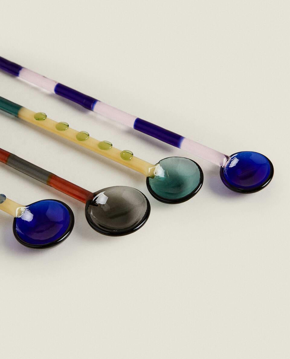 PACK OF BOROSILICATE GLASS DESSERT SPOONS (PACK OF 4)
